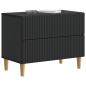 Preview: Nachttisch Schwarz 62 x 34,5 x 48 cm Holzwerkstoff