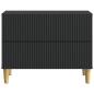 Preview: Nachttisch Schwarz 62 x 34,5 x 48 cm Holzwerkstoff