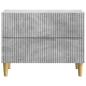 Preview: Nachttisch Betongrau 62 x 34,5 x 48 cm Holzwerkstoff