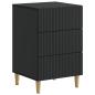 Preview: Nachttisch Schwarz 43 x 41 x 66,5 cm Holzwerkstoff
