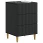 Preview: Nachttisch Schwarz 43 x 41 x 66,5 cm Holzwerkstoff