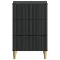 Preview: Nachttisch Schwarz 43 x 41 x 66,5 cm Holzwerkstoff