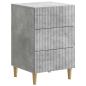 Preview: Nachttisch Betongrau 43 x 41 x 66,5 cm Holzwerkstoff