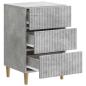 Preview: Nachttisch Betongrau 43 x 41 x 66,5 cm Holzwerkstoff