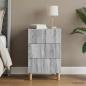 Preview: ARDEBO.de - Nachttisch Sonoma-Grau 43 x 41 x 66,5 cm Holzwerkstoff