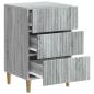 Preview: Nachttisch Sonoma-Grau 43 x 41 x 66,5 cm Holzwerkstoff