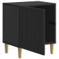 Preview: Nachttisch Schwarz 43 x 34,5 x 50 cm Holzwerkstoff