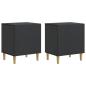 Preview: Nachttisch 2 stk. Schwarz 43 x 34,5 x 50 cm Holzwerkstoff