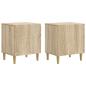 Preview: Nachttisch 2 stk. Sonoma-Eiche 43 x 34,5 x 50 cm Holzwerkstoff