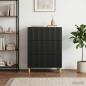 Preview: ARDEBO.de - Schubladenschrank 66 x 34,5 x 90 cm Holzwerkstoff Schwarz