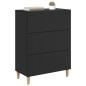 Preview: Schubladenschrank 66 x 34,5 x 90 cm Holzwerkstoff Schwarz