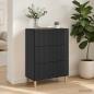 Preview: Schubladenschrank 66 x 34,5 x 90 cm Holzwerkstoff Schwarz