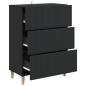 Preview: Schubladenschrank 66 x 34,5 x 90 cm Holzwerkstoff Schwarz