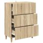 Preview: Schubladenschrank 66 x 34,5 x 90 cm Holzwerkstoff Sonoma-Eiche