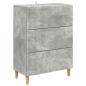 Preview: Schubladenschrank 66 x 34,5 x 90 cm Holzwerkstoff Betongrau