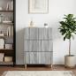 Preview: ARDEBO.de - Schubladenschrank 66 x 34,5 x 90 cm Holzwerkstoff Sonoma-Grau