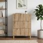 Preview: ARDEBO.de - Schubladenschrank 66 x 34,5 x 90 cm Holzwerkstoff Artisan-Eiche
