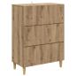 Preview: Schubladenschrank 66 x 34,5 x 90 cm Holzwerkstoff Artisan-Eiche