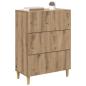 Preview: Schubladenschrank 66 x 34,5 x 90 cm Holzwerkstoff Artisan-Eiche