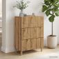 Preview: Schubladenschrank 66 x 34,5 x 90 cm Holzwerkstoff Artisan-Eiche