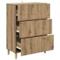 Preview: Schubladenschrank 66 x 34,5 x 90 cm Holzwerkstoff Artisan-Eiche
