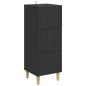 Preview: Schubladenschrank Schwarz 33 x 34,5 x 90 cm Holzwerkstoff