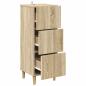 Preview: Schubladenschrank Sonoma-Eiche 33 x 34,5 x 90 cm Holzwerkstoff
