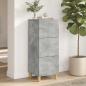 Preview: Schubladenschrank Betongrau 33 x 34,5 x 90 cm Holzwerkstoff