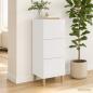Preview: ARDEBO.de - Schubladenschrank Hochglanz Weiß 33 x 34,5 x 90 cm