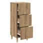 Preview: Schubladenschrank 33 x 34,5 x 90 cm Holzwerkstoff Artisan-Eiche