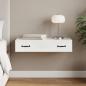 Preview: ARDEBO.de - Wandmontierter Beistelltisch 87,5 x 34,5 x 17 cm Holzwerkstoff