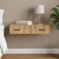 Preview: ARDEBO.de - Wandmontierter Beistelltisch 87,5 x 34,5 x 17 cm Holzwerkstoff