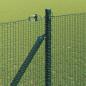 Preview: Geschweißter Drahtzaun mit Stacheln 10 x 1,5 m Grün Netz