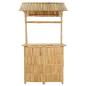 Preview: Outdoor Bartisch Natur 115 x 95 x 214 cm Bambus