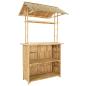 Preview: Outdoor Bartisch Natur 115 x 95 x 214 cm Bambus