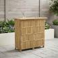 Preview: ARDEBO.de - Outdoor Bartisch Natur 115 x 55 x 105 cm Bambus