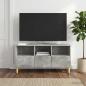 Preview: ARDEBO.de - TV-Schränk 102 x 34,5 x 50 cm Betongrau Holzwerkstoff