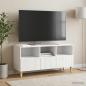 Preview: ARDEBO.de - TV-Schränk 102 x 34,5 x 50 cm Hochglanz Weiß Holzwerkstoff