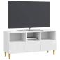 Preview: TV-Schränk 102 x 34,5 x 50 cm Hochglanz Weiß Holzwerkstoff