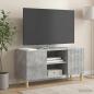 Preview: TV-Schränk 102 x 34,5 x 50 cm Betongrau Holzwerkstoff