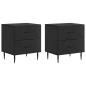 Preview: Nachttisch 2 Stk. Schwarz 43 x 34,5 x 47,5 cm Holzwerkstoff