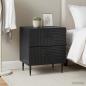 Preview: Nachttisch 2 Stk. Schwarz 43 x 34,5 x 47,5 cm Holzwerkstoff