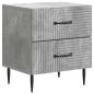 Preview: Nachttisch Betongrau 43 x 34,5 x 47,5 cm Holzwerkstoff