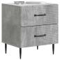 Preview: Nachttisch Betongrau 43 x 34,5 x 47,5 cm Holzwerkstoff