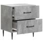 Preview: Nachttisch Betongrau 43 x 34,5 x 47,5 cm Holzwerkstoff