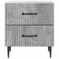 Preview: Nachttisch Betongrau 43 x 34,5 x 47,5 cm Holzwerkstoff