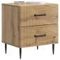 Preview: Nachttisch 2 stk. Artisan-Eiche 43 x 34,5 x 47,5 cm