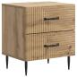 Preview: Nachttisch 2 stk. Artisan-Eiche 43 x 34,5 x 47,5 cm