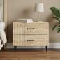Preview: ARDEBO.de - Nachttisch Sonoma-Eiche 62 x 34,5 x 47,5 cm Holzwerkstoff