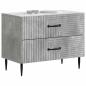 Preview: Nachttisch Betongrau 62 x 34,5 x 47,5 cm Holzwerkstoff